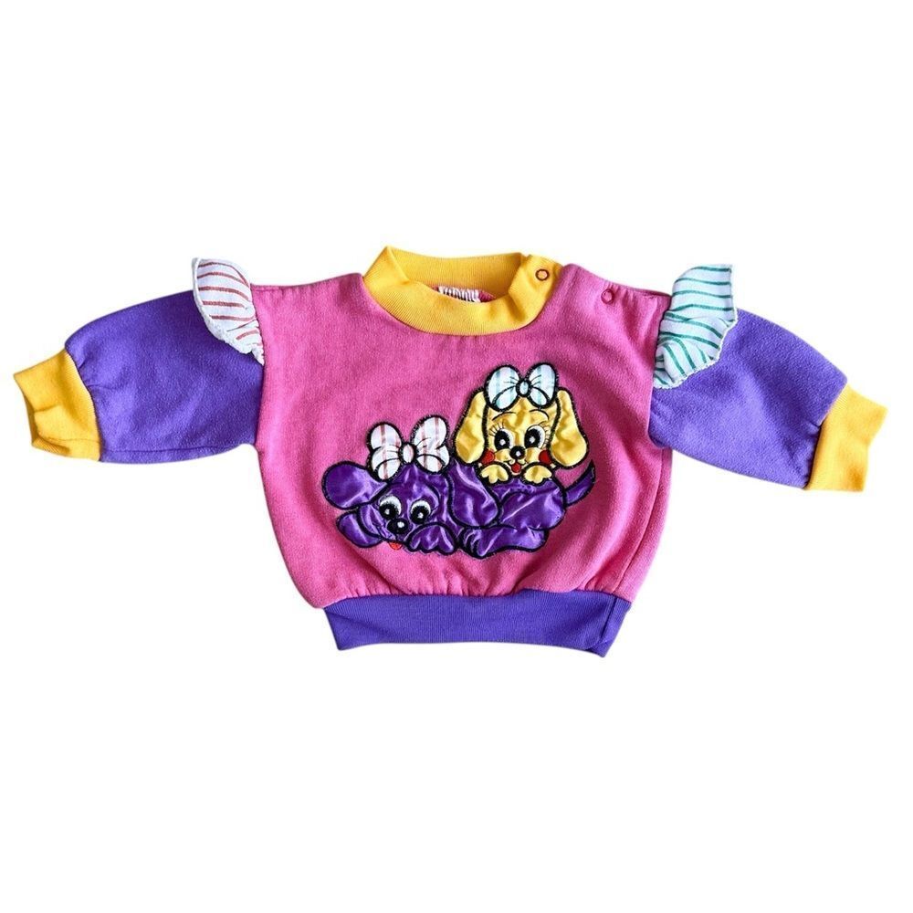 Dogs with Bows Vintage 1990s Winning Colours Sweatshirt Youth (11.75” x 10.5”)